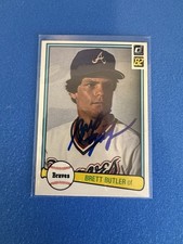 1982 Brett Butler Donruss Autographed Signed Rookie Card RC #275. rookie card picture
