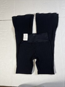 Victoria&rsquo;s Secret Pink Women&rsquo;s Cable Knit Flare Side Slit Pants Size XS