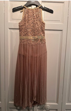 "Just a memory" revolution long beige mesh dress- child medium