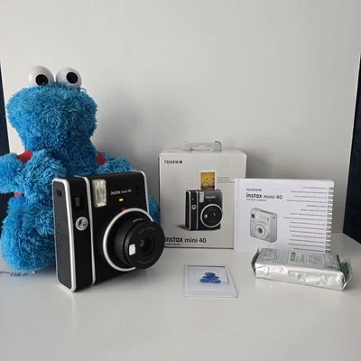 Fujifilm Instax Mini 40 Instant Camera Black Tested & Working - BOXED with Film - Image 1 of 4