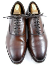 Allen Edmonds "CARLYLE" Leather Plain Toe Oxfords 9.5 E Chili WORN ONCE (691N)