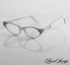 Vintage Pearl Cat Eye Eyeglasses Frame France...