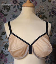 Gossard Glossies Sheer Moulded Bra Nude/ Black Trim  Style No 6271B  Size 36DD