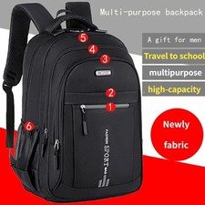 40L Backpack Oxford Waterproof Large Travel Rucksack School Shoulder Bag