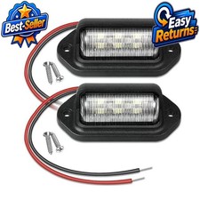 LED License Plate Lights 12V 24V White Car Truck SUV Tag Lamps