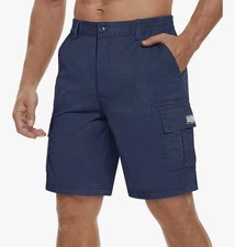 Men's Cotton Twill Shorts Cargo Active Outdoor Hiking Sports Casual Work Shorts