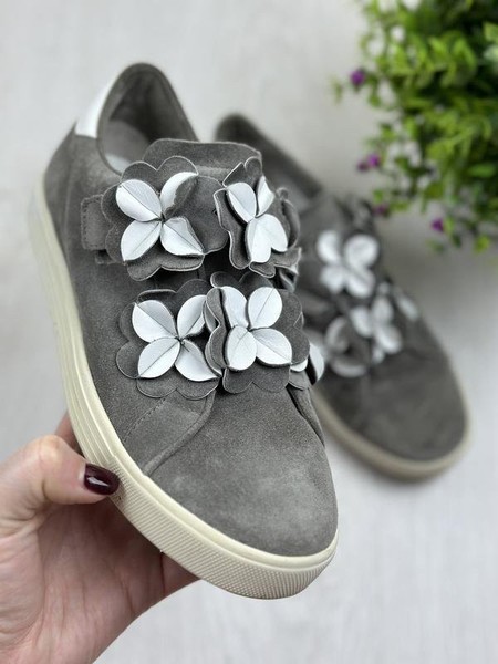 Women Paul Green Loafers Grey Leather 37
