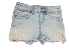 Cherokee Girls' Cute Soft Blue Jean Shorts/Adjustable Waist size XS 4/5 