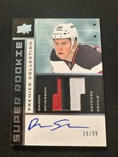 2014-15 Upper Deck Premier #SRR-DS Damon Severson Autograph Patch Rookies #/99