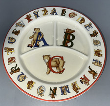 Vintage Tiffany  Co Alphabet Bears Japan 1994 Divided Child's Ceramic Plate