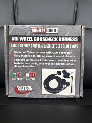 Valterra A10-7007 Mighty Cord 5th Wheel Trailer 7-Way Gooseneck Harness Kit 7ft