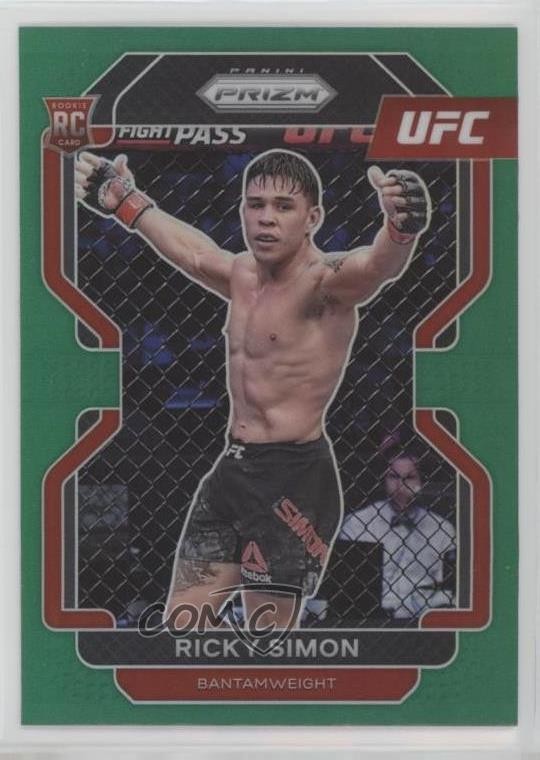 2022 Panini Prizm UFC Green Prizm Ricky Simon #112 Rookie RC 3j7