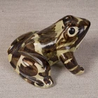BRUSH MCCOY LEOPARD Garden FROG Hand Painted 4.0 in.   Pottery.