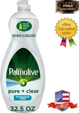 Dishwashing Liquid Dish Soap Pure Clear Fragrance Free 32.5