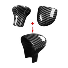 Kohlefaser-Optik Schaltknauf Abdeckung Trim Für Audi A4 A5 A6 A7 Q5 Q7 S6 S7