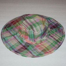 Gap Kids Woodstock Girl's Multicolored Plaid Sun Hat in size 2-3 NWT