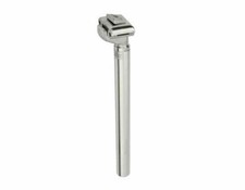 NEW! 25.4 OUTER DIAMATER MICRO ADJUST ALLOY SEATPOST PILAR 350MM LONG IN SILVER.