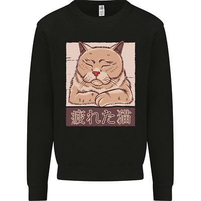 A Tired Cat Kinder Sweatshirt Pullover