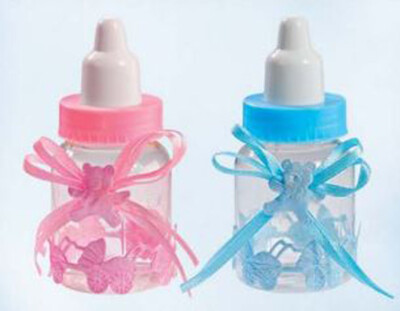 Babyflasche 3er Set 4 x 9 cm blau zum Basteln