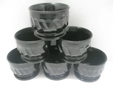 Lot Of 6 Turbury Dinex Dinner Bowls/Cups #3200 Double-Wall Insulated 5 oz Onyx 