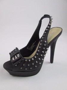 black spiked high heels