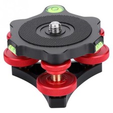 Alumi LP-64 Camera Tripod Head Adjust Leveling Base Triple-wheel Mount Load 15kg