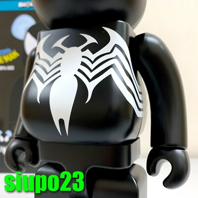 Medicom 400% + 100% Bearbrick ~ Marvel Spiderman Be@rbrick Black