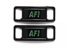 Nike AF1 Replacement Lace Tags Shoe badge Air Force 1 Black Green NEW