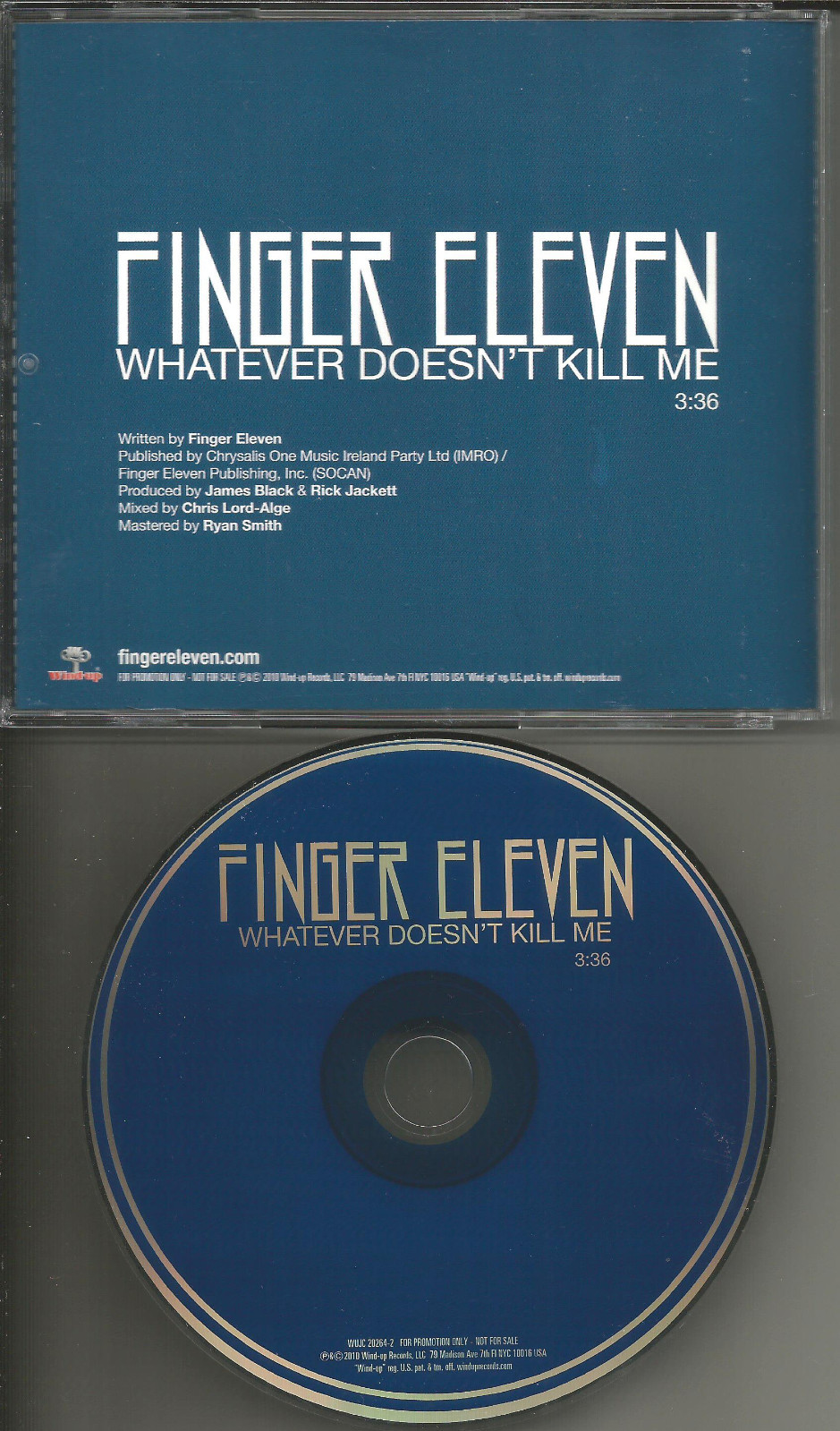 FINGER ELEVEN Whatever Doesn’t Kill me PROMO Radio DJ CD single 2010 MINT