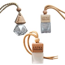 Home Car Hanging Air Freshener Perfume Fragrance Diffuser Empty Glass Bottle Kit