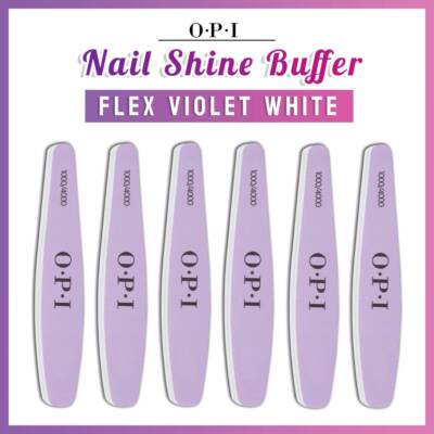 OPI Shiny Flex Violet/White 1000/4000 Buffer LOT 6PCS