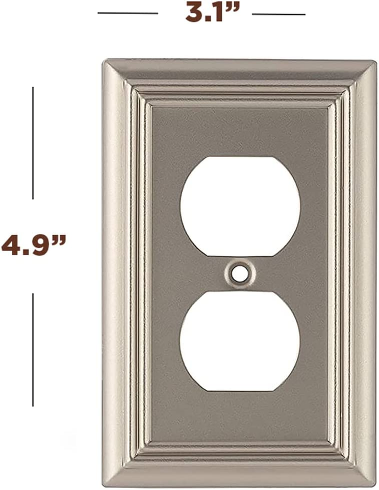 Brushed Nickel Outlet Covers and Switch PlatesDecorative Wall Plate