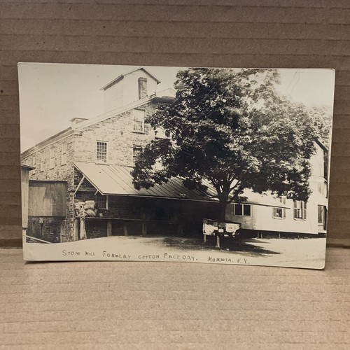 Vintage Postcard RPPC 1900s Stone Mill Cotton Factory Moravia New York Posted eBay