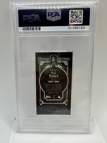 2012 Topps Gypsy Queen Mike Trout Mini Black #195 PSA 8 Pop 5 RARE! 🔥 First GQ! - Picture 2 of 2