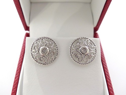 CHARRIOL Flamme Blanche 18K White Gold Diamond Earrings 03-08-8602-11 - Picture 3 of 4
