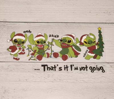 Stitch Grinch Ready to Press Heat Transfer Screen Print DTF Transfer