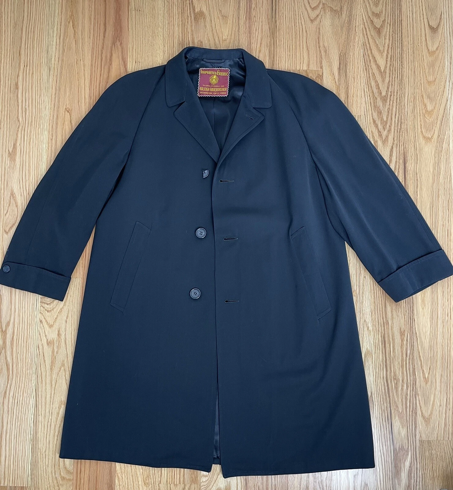 VTG 1950's Raleigh Haberdasher Washington Chevy Chase Coat M ~43-44 Amalgameted image 1