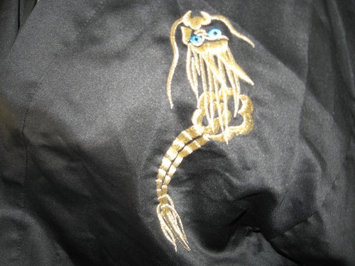 Vintage / Rare Masukyo Black Kimono 35 inches - Dragons Made in Japan. L170 - Picture 3 of 4