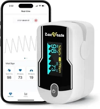 Bluetooth Finger Blood Pulse Oximeter Monitor SpO2 Heart Rate Pres