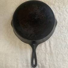 Vintage Wapak Hollow Ware Z Mark #8 Cast Iron Skillet Pan 