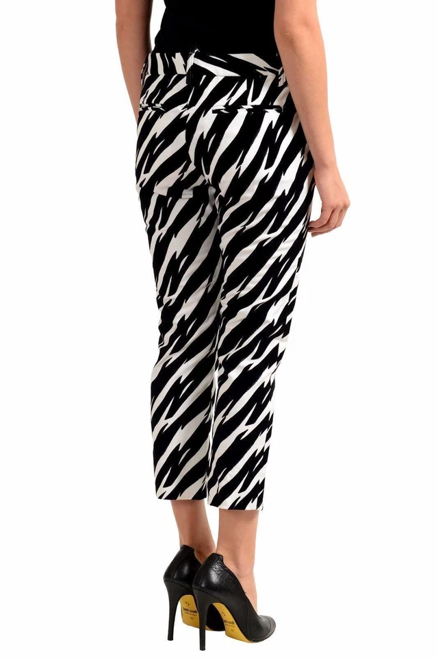 Pantalones informales recortados multicolores para mujer Dsquared2 US XS IT 38 Foto 3 de 4