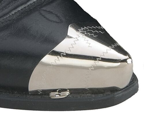 Punta de botas o azabañil botas occidentales grabadas a mano chapadas en plata - Imagen 1 de 4