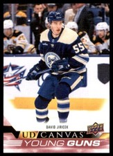 2022-23 UPPER DECK UD CANVAS YOUNG GUNS DAVID JIRICEK ROOKIE COLUMBUS BLUE