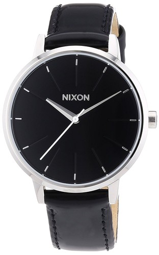 Nixon The Kensington schwarz LEDER A108-1392 Damenuhr UVP £125