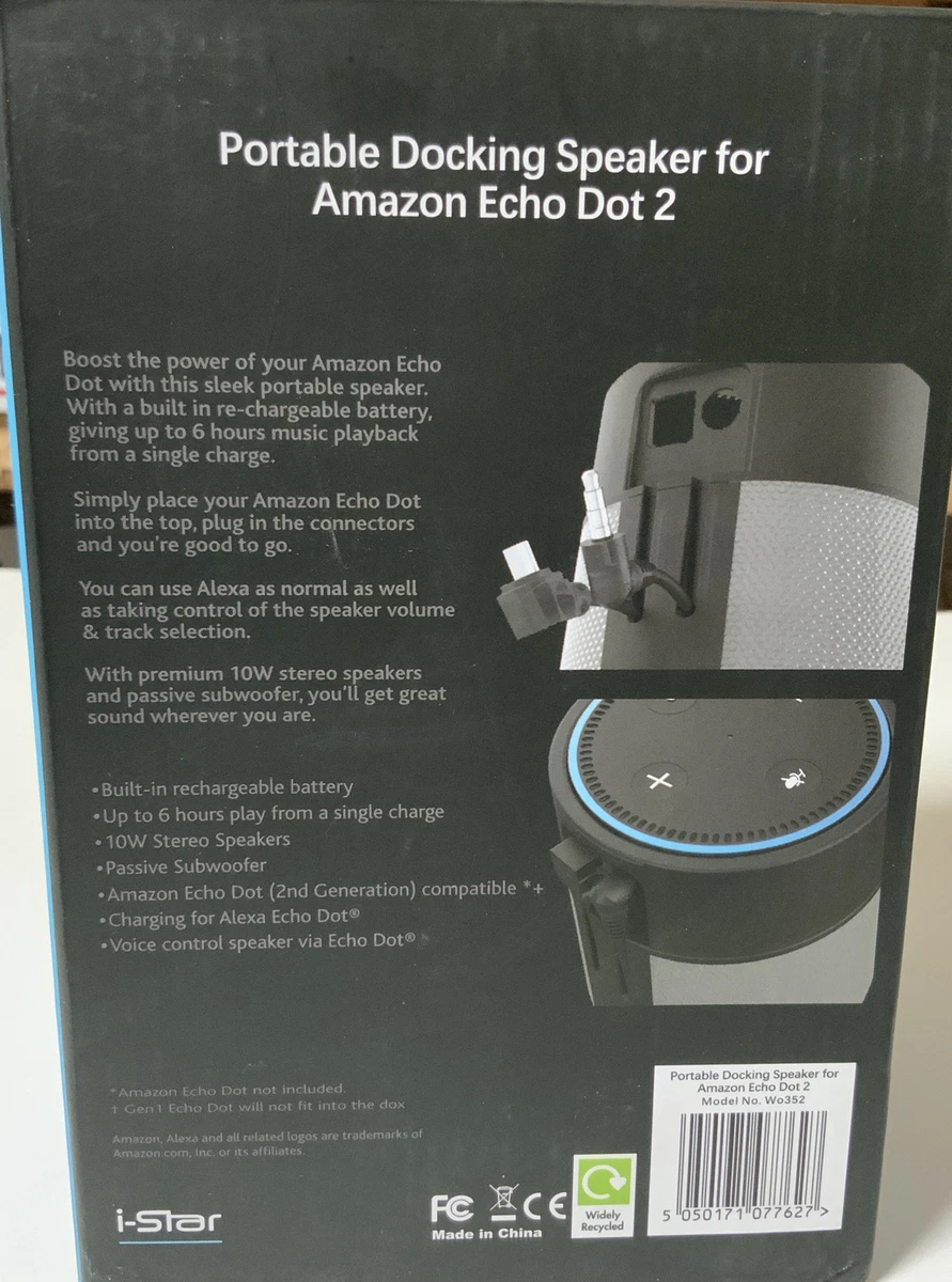 PORTABLE DOCKING SPEAKER FOR AMAZON ECHO DOT 2 eBay