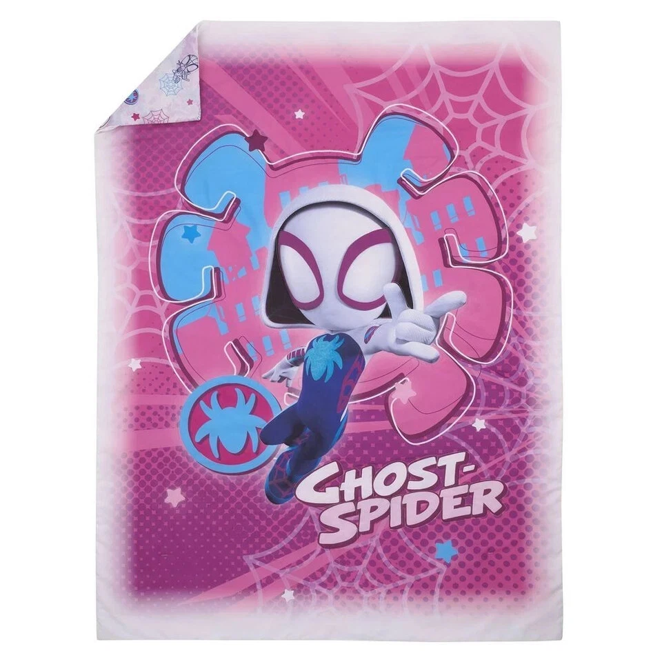 Conjunto de Cama Infantil GHOST Spider GWEN Aranha Lençóis de Edredom Fronha Homem-Aranha - Imagem 4 de 4