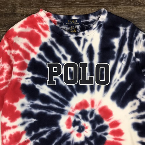 Polo Ralph Lauren ragazzo multicolore 4 luglio maglione girocollo tie-dye taglia XL - Foto 2 di 6