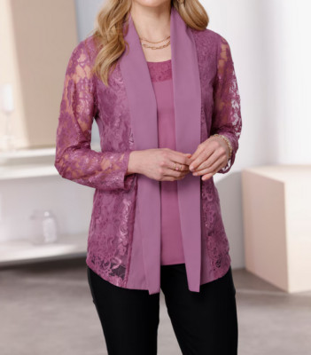 814489 Witt Weiden Damen Spitzenbluse Bluse Set Twinset Jacke NEU Gr. 38 - 56