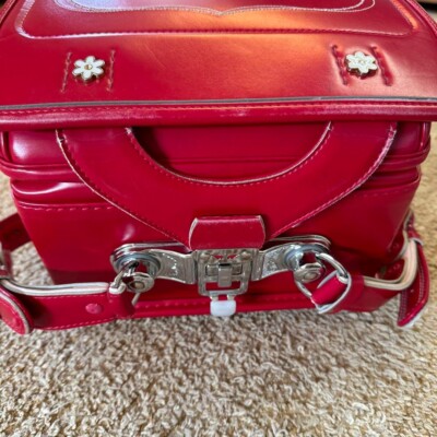 リボンスクエアバッグ【red】 Seiban Model Royal (high-grade model) School Bag Red 0504