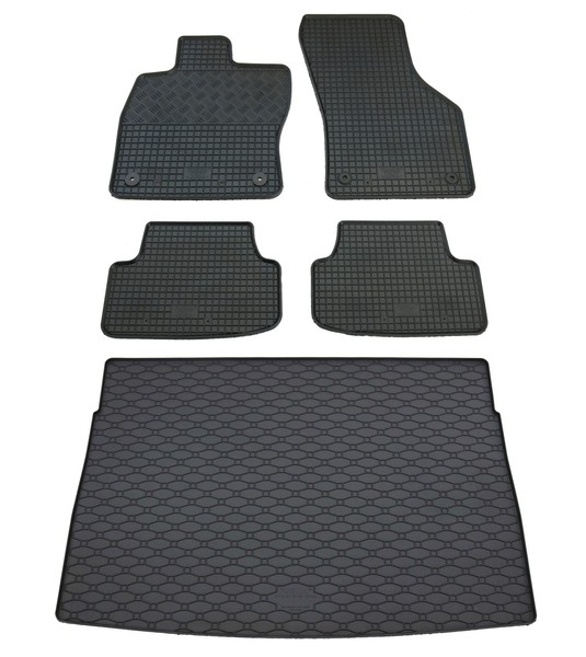 Gummi FußMatten Kofferraumwanne FüR VW Golf 8 2020- Im Set Gummimatten Auslage-image